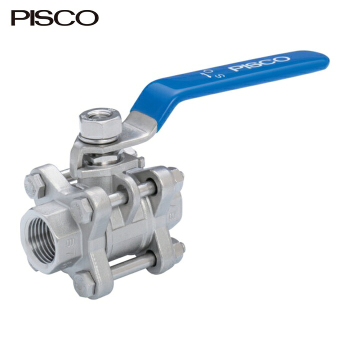 PISCO ピスコ NSBVF30-02 SUS316相当ボールバルブ 3ピース、フルボアタイプ (1個) 4,897円