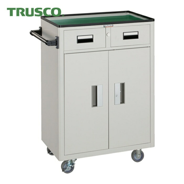 トラスコ TRUSCO ツールワゴン 600X400XH880 引出・扉付 ホワイト (1台) NTS-503N-W
