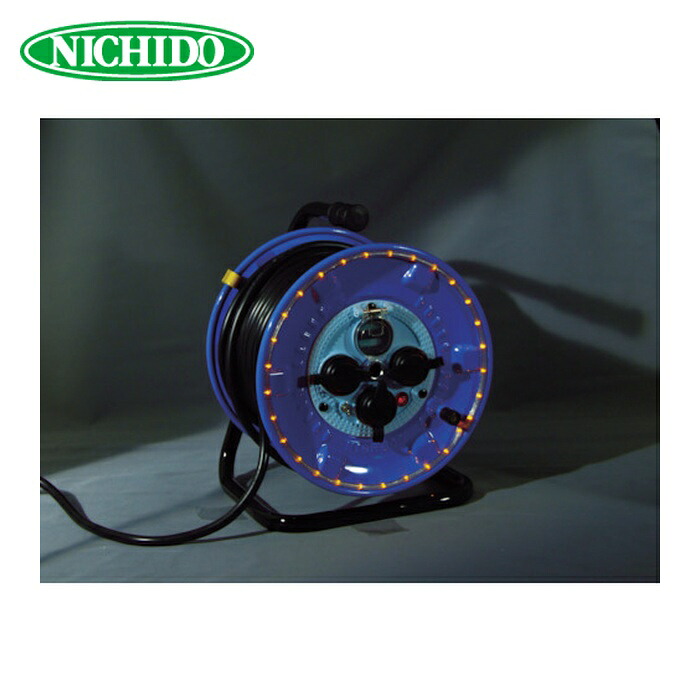 日動工業 NICHIDO NPWL-EB33-R 電工ドラム 防雨型LEDラインドラム 赤 漏電保護専用 30m (1台)｜工具ランドこだわり館