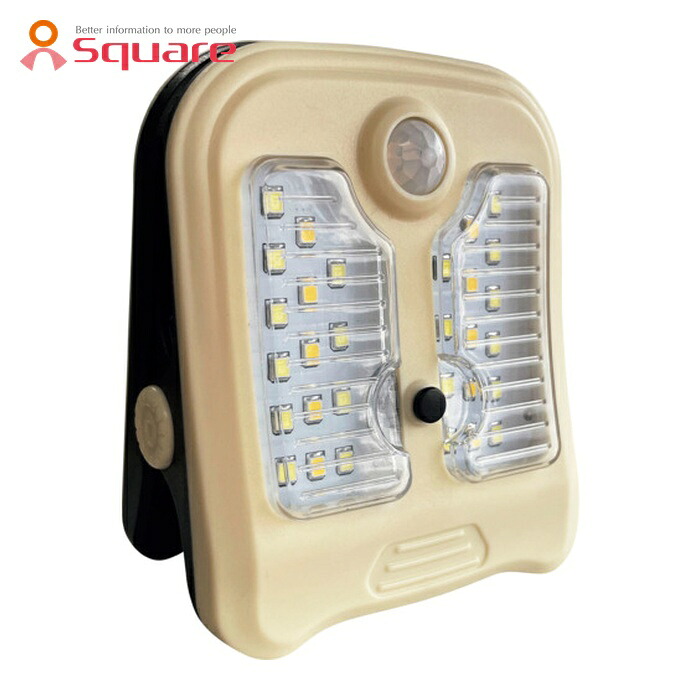 OnSquare ソーラー充電式クリップ型センサーライト (1個) OL-338D