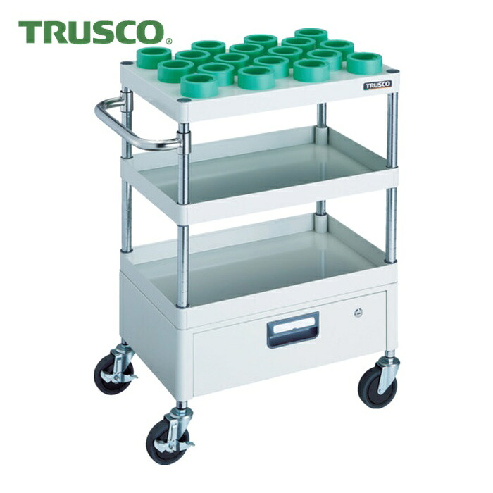 トラスコ TRUSCO ツールワゴン フェニックスワゴン 600X400 1段引出付 HSK63A ホワイト (1台) PEW-TL962EV-W