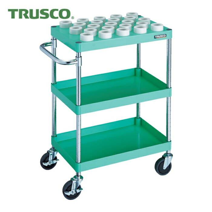 トラスコ TRUSCO ツールワゴン フェニックスワゴン 600X400XH880 HSK40A ヤンググリーン (1台) PEW-TL962F-YG