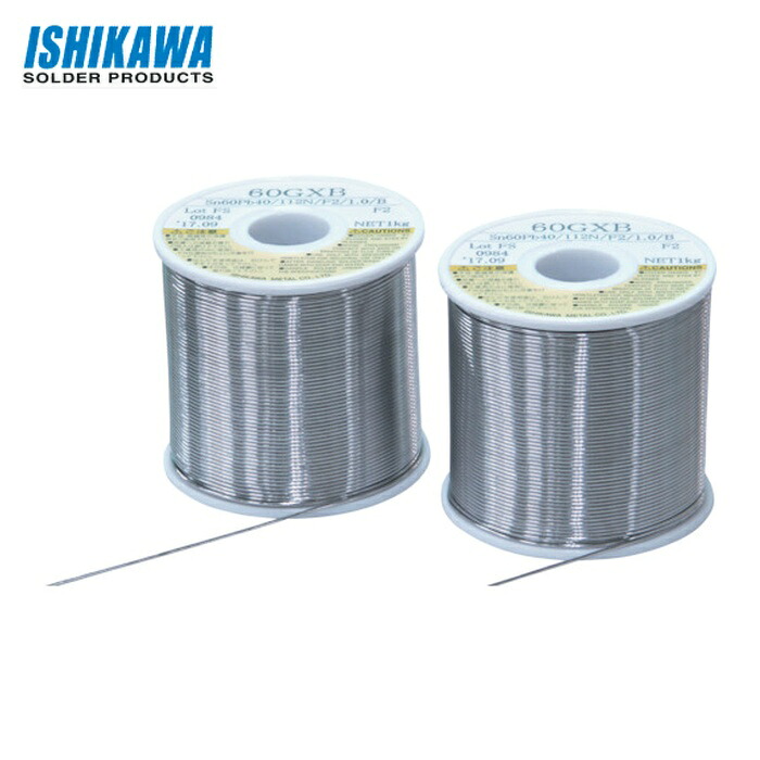 石川金属元素 60GXB(すず60%/鉛40%)-1.2粍-1kg (1巻) RH6012
