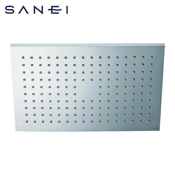 SANEI 三栄水栓 S1040F3 シャワーヘッド オーバーヘッド 角型 G1/2 (1個)｜工具ランドこだわり館