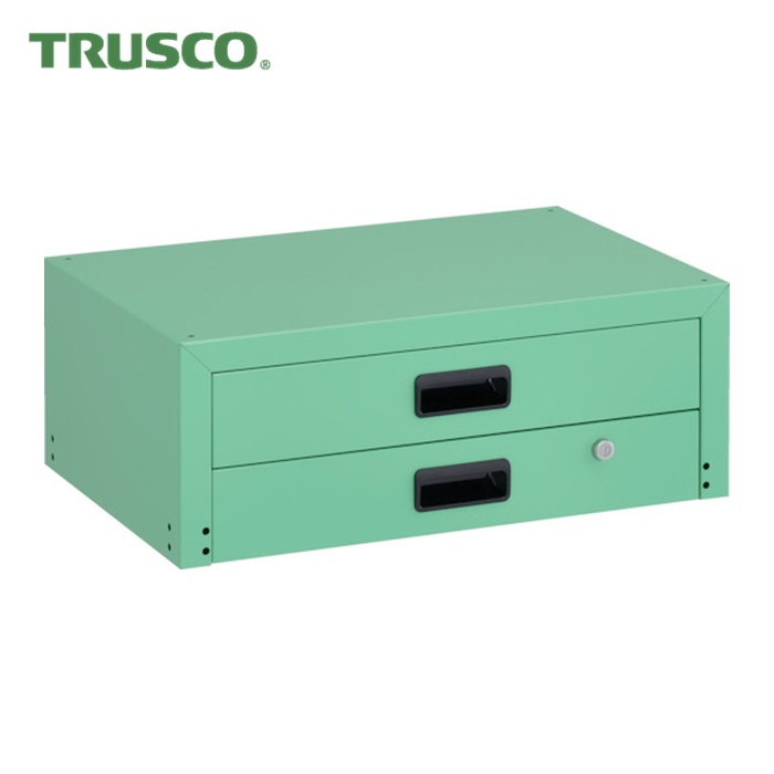トラスコ TRUSCO 物の具手押し車 ラビットワゴン用2段抽き出し 600X400 若い衆緑であること (1台) RBW-64X YG