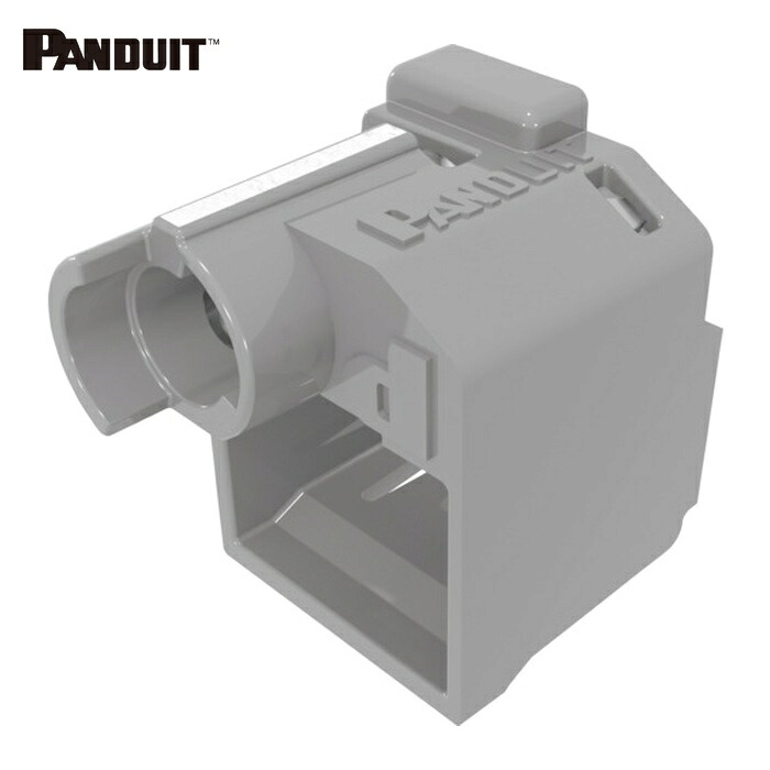 パンドウイット PANDUIT PSL-DCPLRE-IG パッチコードロック(LANケーブルロック) ライトグレー 10 個入 専用工具1個付き PSL-DCPLRE-IG (1袋)