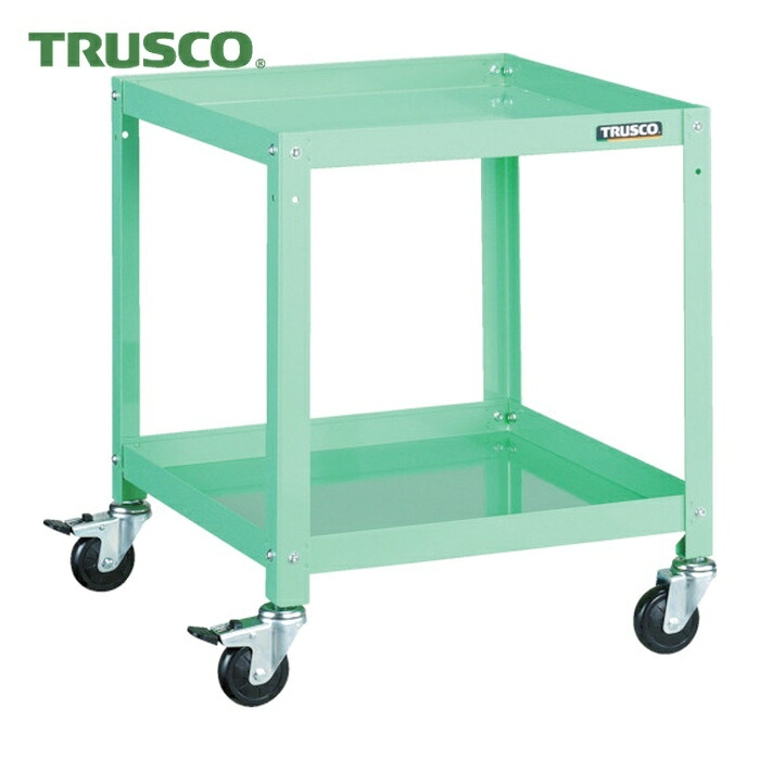 トラスコ TRUSCO 物の具手押し車 ラビットワゴン 500X500 天然ゴム拷問台 若い衆緑であること (1台) RBW-652 YG