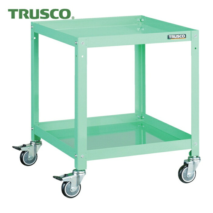 トラスコ TRUSCO 物の具手押し車 ラビットワゴン 500X500 ウレタン拷問台 若い衆緑であること (1台) RBW-652U YG