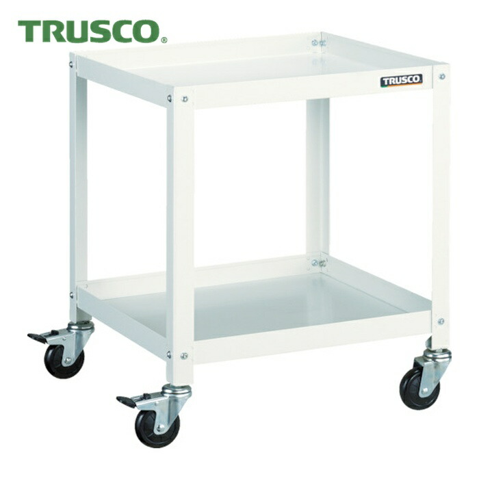 トラスコ TRUSCO 物の具手押し車 ラビットワゴン 500X500 天然ゴム拷問台 白いこと (1台) RBW-652 W