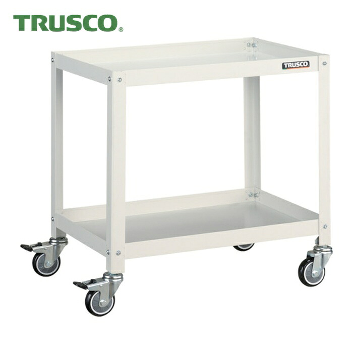 トラスコ TRUSCO 物の具手押し車 ラビットワゴン 600X400 ウレタン拷問台 白いこと (1台) RBW-662U W