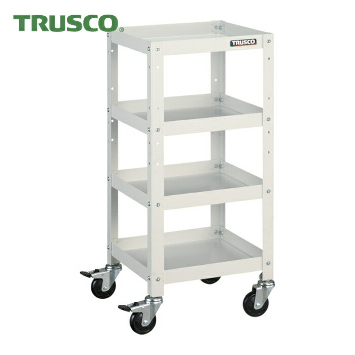 トラスコ TRUSCO 物の具手押し車 ラビットワゴン 360X360 天然ゴム拷問台 白いこと (1台) RBW-834 W