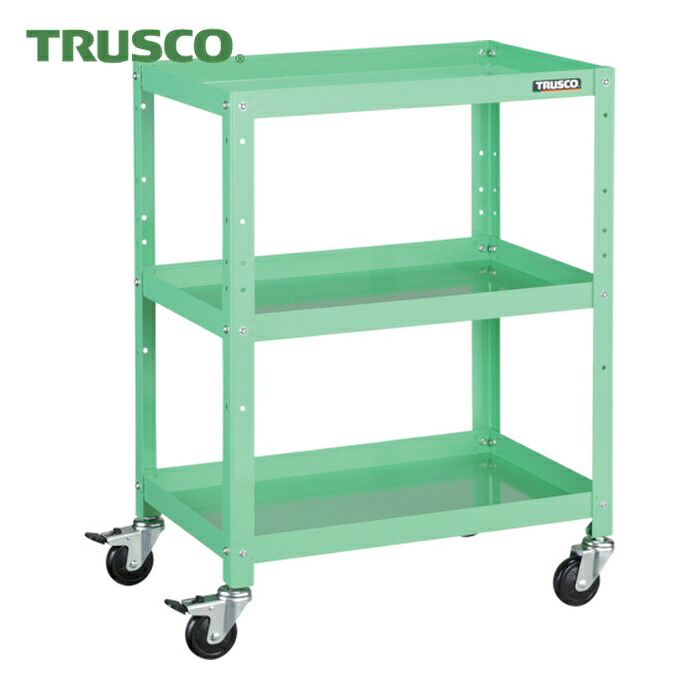 トラスコ TRUSCO 物の具手押し車 ラビットワゴン 600X400 天然ゴム拷問台 若い衆緑であること (1台) RBW-863 YG