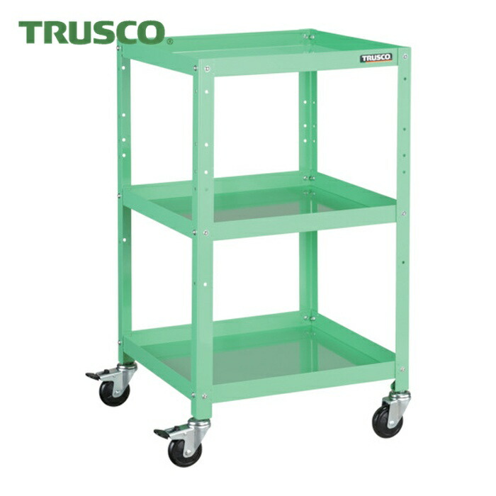 トラスコ TRUSCO 物の具手押し車 ラビットワゴン 500X500 天然ゴム拷問台 若い衆緑であること (1台) RBW-953 YG