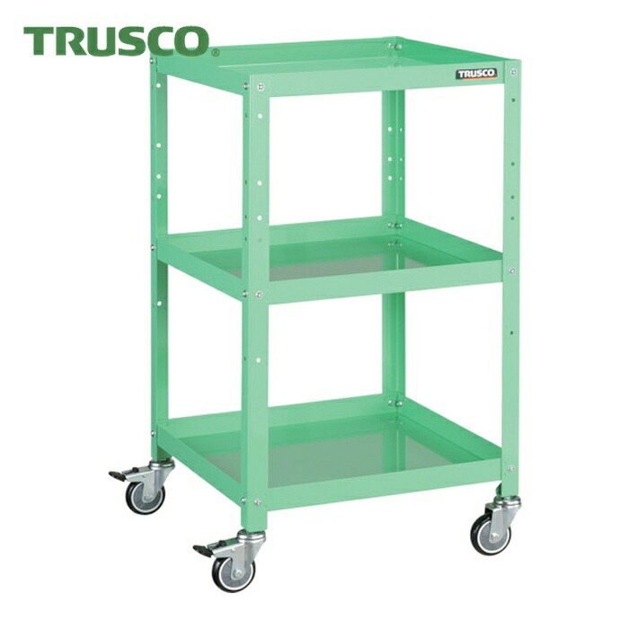 トラスコ TRUSCO 物の具手押し車 ラビットワゴン 500X500 ウレタン拷問台 若い衆緑であること (1台) RBW-953U YG