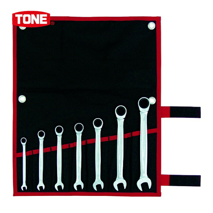 TONE トネ RM700 ラチェットめがねレンチセット 7pcs (1S)