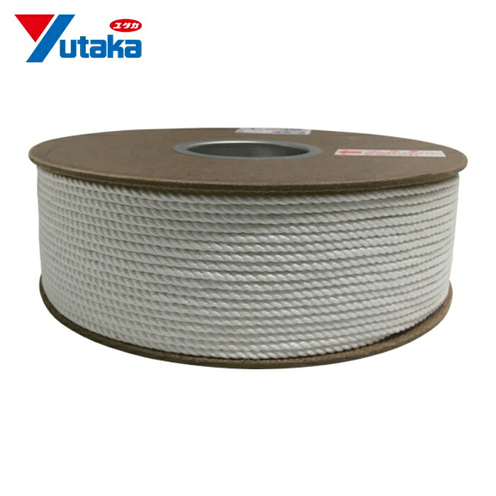 ユタカメイク ビニロンロープドラム巻 4φ×200m (1巻) PRV-8