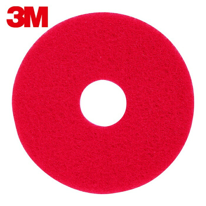 3M スリーエム レッドバッファーパッド 赤 380×82mm (5枚入) (1箱) RED 380X82