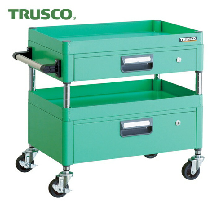 トラスコ TRUSCO ツールワゴン フェニックスワゴン 省音 600X400XH600 引出付 ヤンググリーン (1台) PEW-662VZ-YG 33,716円