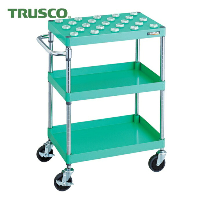 トラスコ TRUSCO ツールワゴン フェニックスワゴン 省音 600X400XH880 BT-30 ヤンググリーン (1台) PEW-TL962C-YG