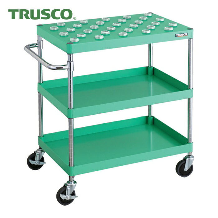 トラスコ TRUSCO ツールワゴン フェニックスワゴン 省音 750X500XH880 BT-30 ヤンググリーン (1台) PEW-TL972C-YG｜工具ランドこだわり館