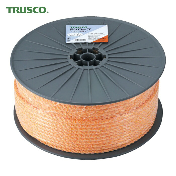 トラスコ TRUSCO PV縄索 3つ打 線径12mmX長さ100m (1巻) R-12100PV