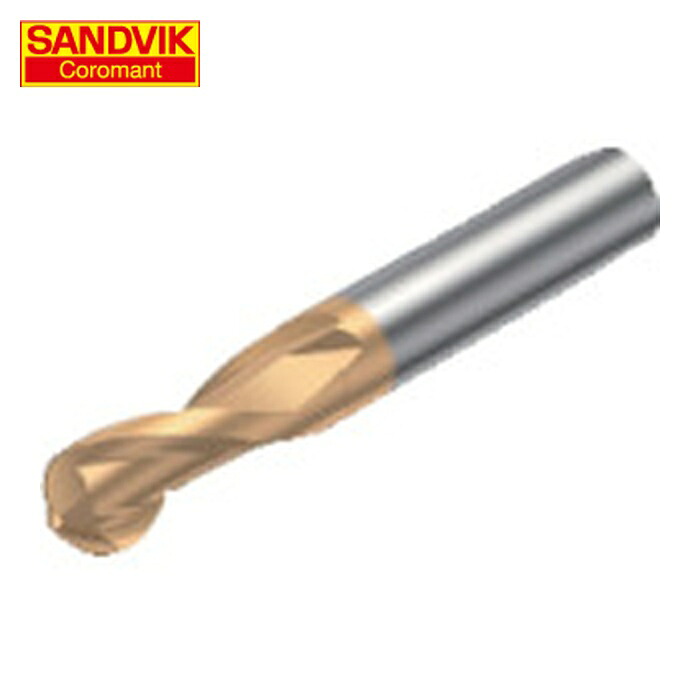 サンドビック SANDVIK R216.42-08030-AC12G (1700) コロミルプルーラ 超硬ソリッドエンドミル(730) 刃径8粍 刃長12粍 シャンク径8粍 全長100粍 (1本)