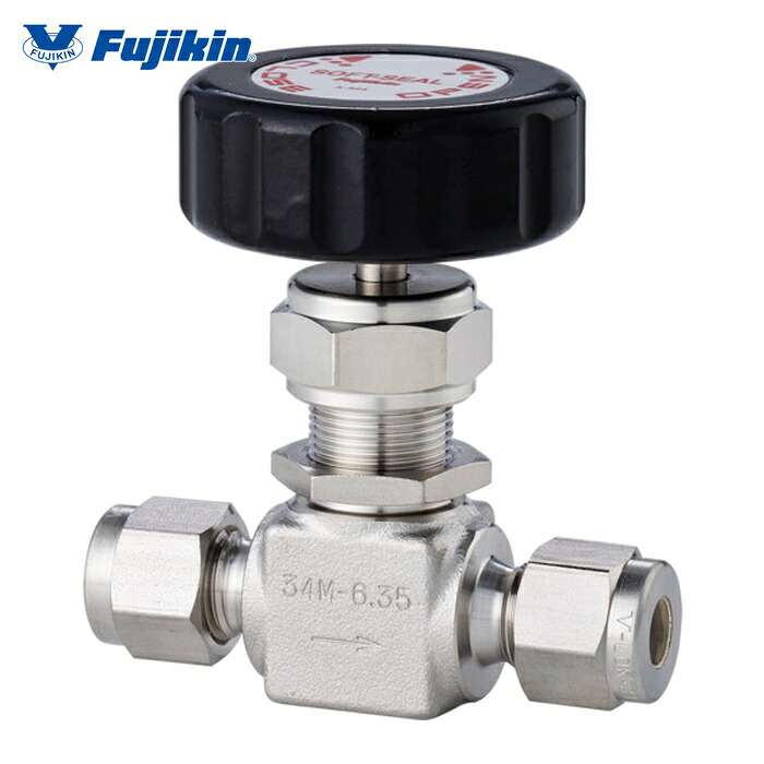 フジキン Fujikin PUD-934P-6.35-V SUS鋼製ニードルバルブ 34MPaPUH-934 (1個)
