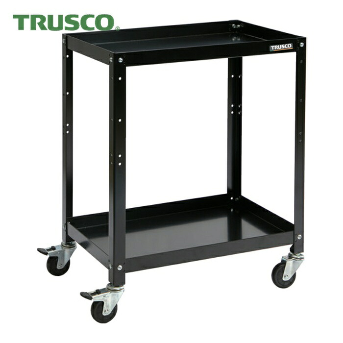 トラスコ TRUSCO ツールワゴン ラビットワゴン 600×400 ゴム車輪 ブラック (1台) RBW-662 BK