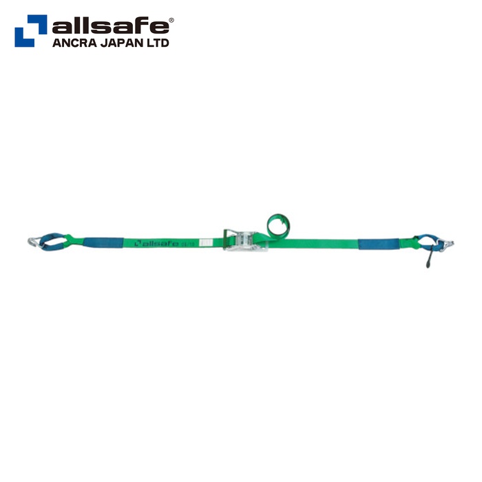 allsafe オールセーフ R5IN17 ラッシングベルト ラチェット式しぼり&ナローフック重荷重 (1台)