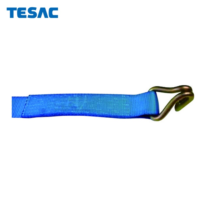 テザック TESAC R100KAF010-AF070A ラッシングベルト 三尺帯荷締機ラチェットバックル式両端ナローフック付 (1台)