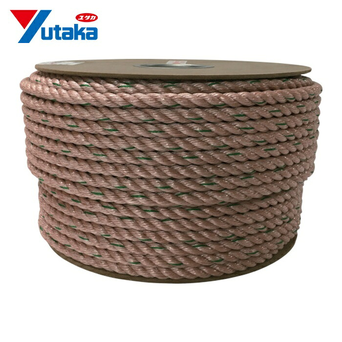 ユタカメイク PPロープドラム巻 12mm&times;100m (1巻) PRP-6｜工具ランドこだわり館