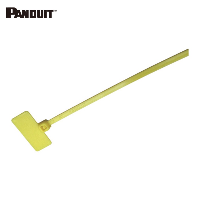 パンドウイット PANDUIT PLF1M-M4Y 旗型タイプナイロン結束バンド 黄 (1000本入) (1袋)