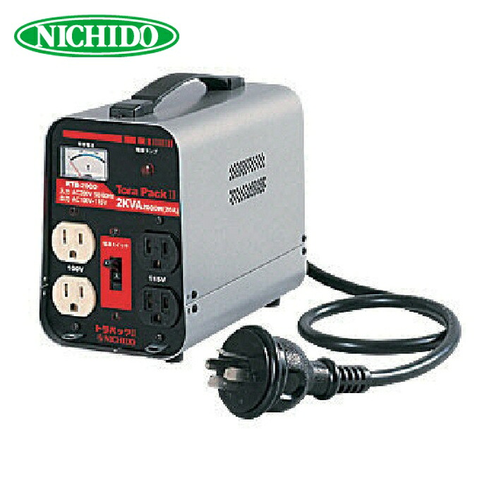 日動加工 NICHIDO RTB-200D-100V 変圧器 降圧専用虎容器に並べる 輪っかトランス状態 2KVA (1台)