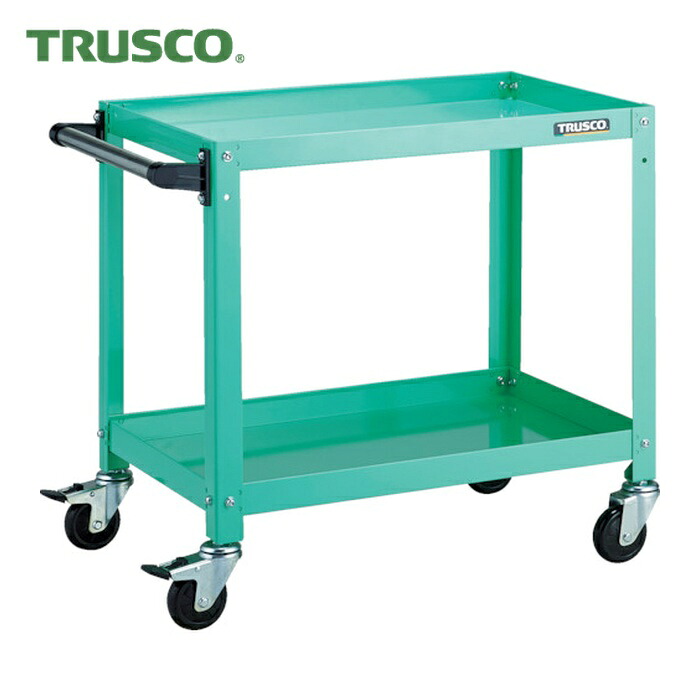 トラスコ TRUSCO 物の具手押し車 ラビットワゴン 600X400 手持ち部分付 天然ゴム拷問台 若い衆緑であること (1台) RBW-662H YG