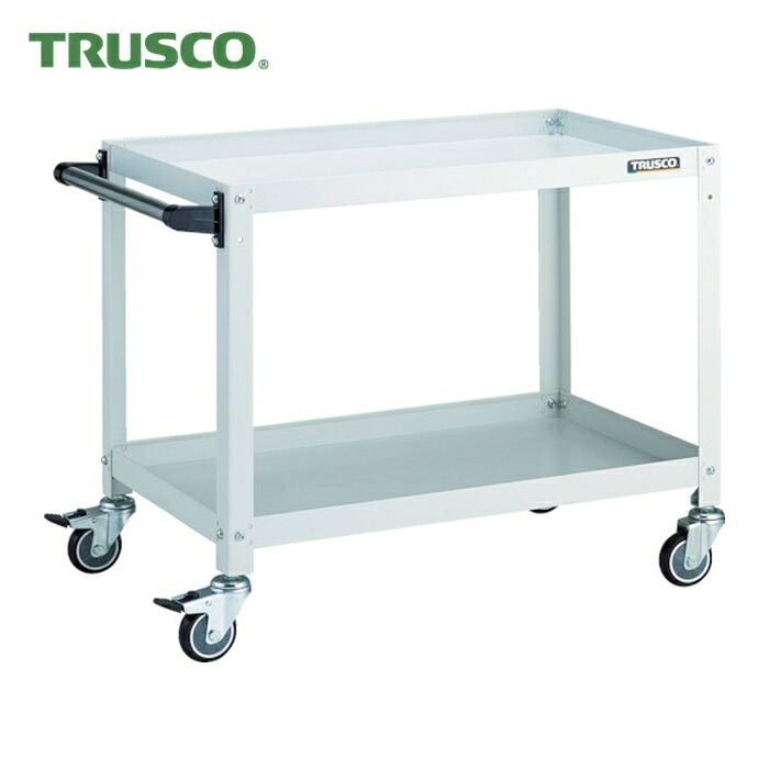 トラスコ TRUSCO 物の具手押し車 ラビットワゴン 700×450×H600 手持ち部分付 ウレタン拷問台 白いこと (1台) RBW-672HU W