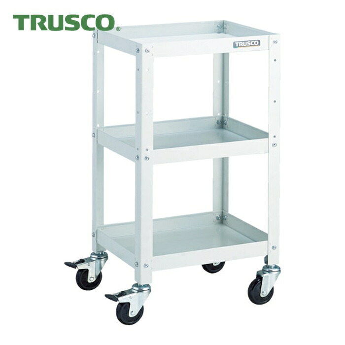 トラスコ TRUSCO 物の具手押し車 ラビットワゴン 400X350 天然ゴム拷問台 白いこと (1台) RBW-743 W