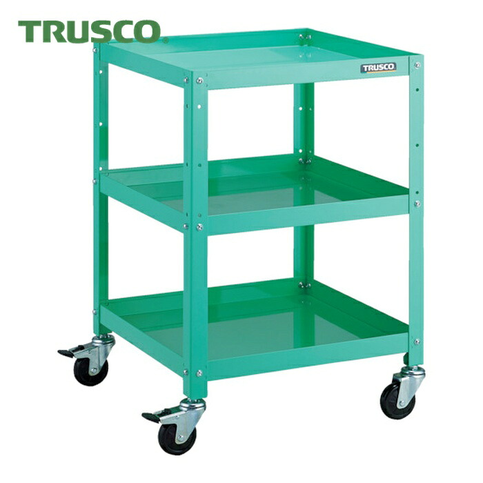 トラスコ TRUSCO 物の具手押し車 ラビットワゴン 500X500 天然ゴム拷問台 若い衆緑であること (1台) RBW-753 YG