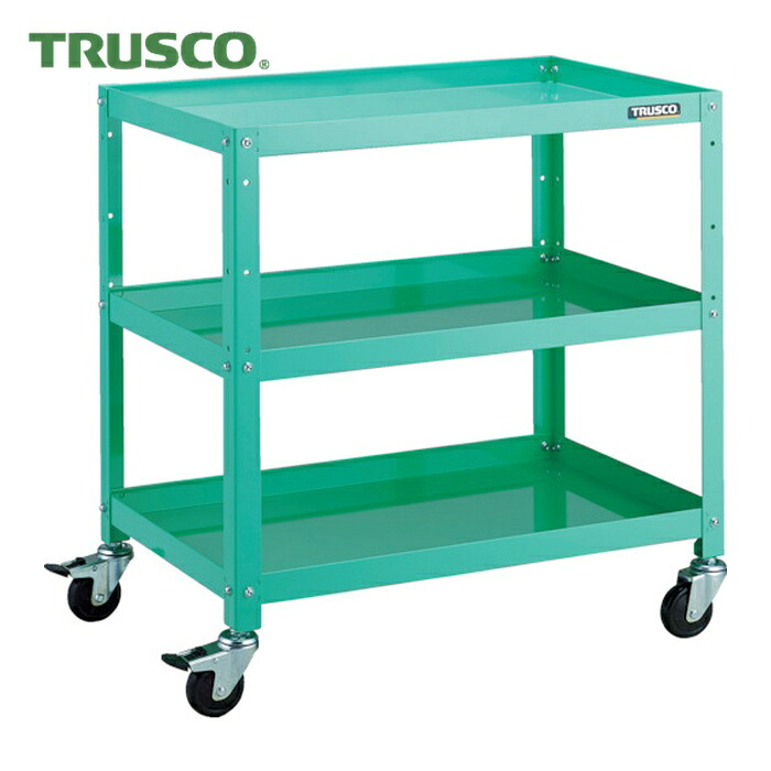 トラスコ TRUSCO 物の具手押し車 ラビットワゴン 700X450 天然ゴム拷問台 若い衆緑であること (1台) RBW-773 YG