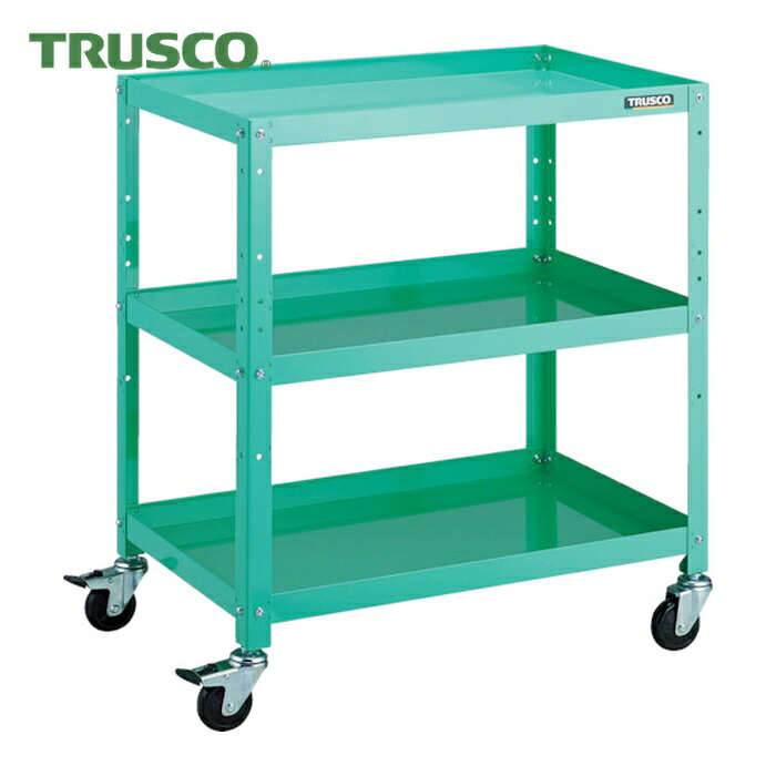 トラスコ TRUSCO ツールワゴン ラビットワゴン 700X450 ゴム車輪 ヤンググリーン (1台) RBW-873 YG｜工具ランドこだわり館
