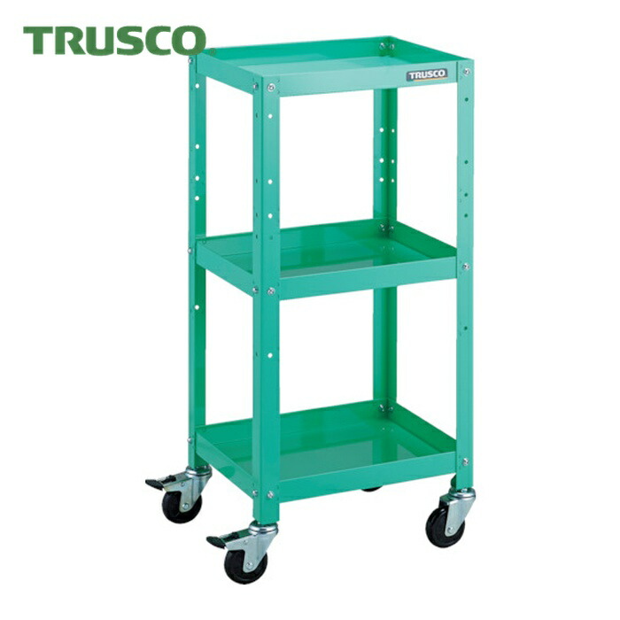 トラスコ TRUSCO 物の具手押し車 ラビットワゴン 400X350 天然ゴム拷問台 若い衆緑であること (1台) RBW-943 YG