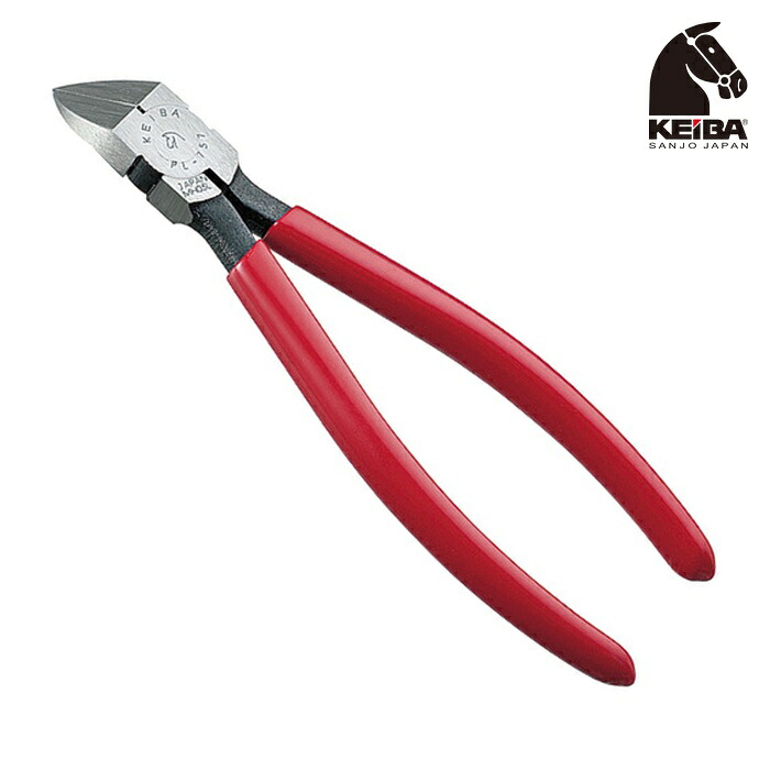 ケイバ KEIBA PL-757 プラスチック用ニッパー 45度タイプ(刃先:フラット)175 (1丁)