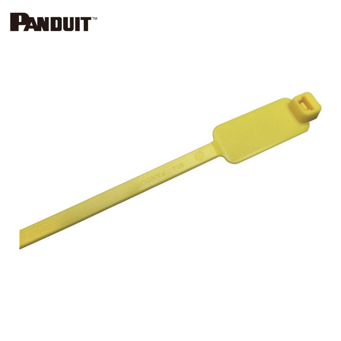 パンドウイット PANDUIT PLM4S-D4Y 旗型タイプナイロン結束バンド 黄 (500本入) (1袋)