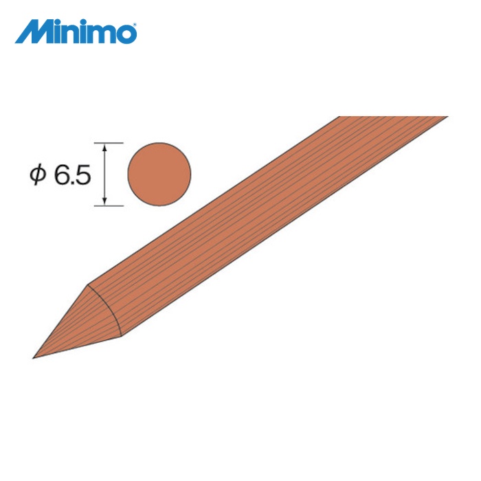 ミニター Minimo RD3793 ポリッシングウッドスティック ハード 丸 φ6.5 (5個入) (1袋)