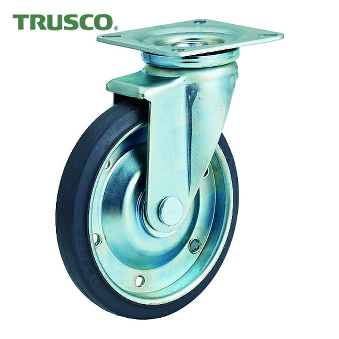 トラスコ TRUSCO 押し付ける製持っていく車用オプション 手押し車 ドンキーカート500つづき物用キャスター Φ200 自在 薄墨色天然ゴム (1個) SD-200GJ