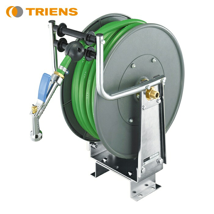 TRIENS 三協リール SWR-410P 水用ホースリールガン付 内径12.7mm&times;10m (1台)｜工具ランドこだわり館