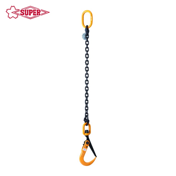 スーパーツール SLH3SC チェーン付スーパーロックフックセット(スイベル付) 容量:3ton 全長:1410mm (1S)