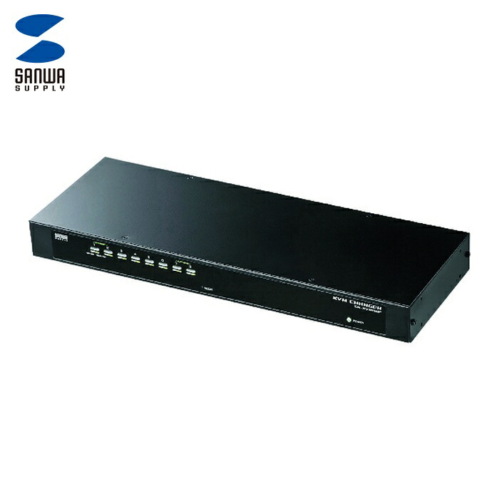 サンワサプライ SW-KVM8UP PS/2・USB両対応パソコン自動切替器(8:1) (1個) 42,600円