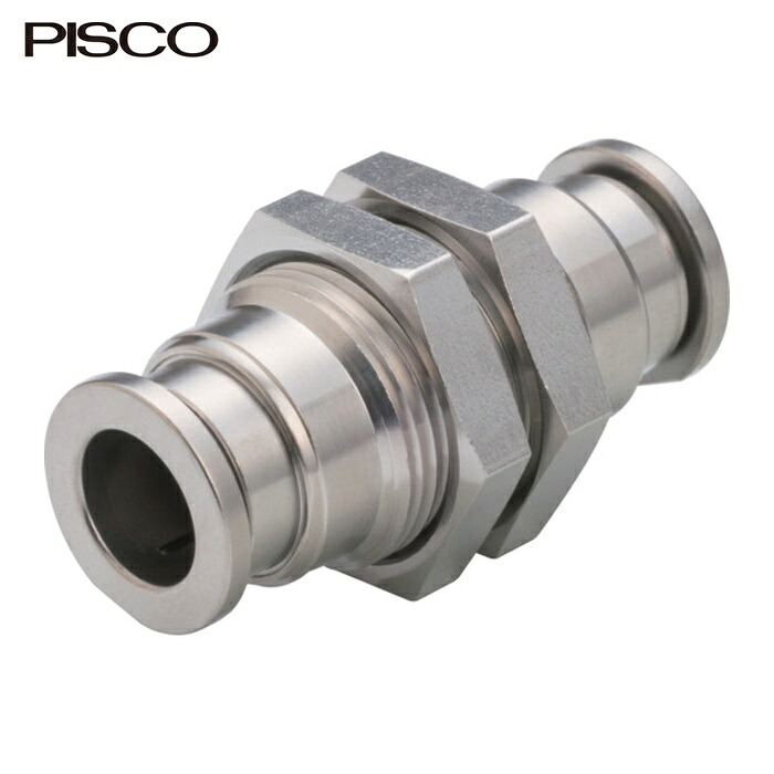 PISCO ピスコ SSPM16 耐腐蝕用SUS316ワンタッチ継手 チューブフィッティングSUS316 隔壁ユニオン (1個)