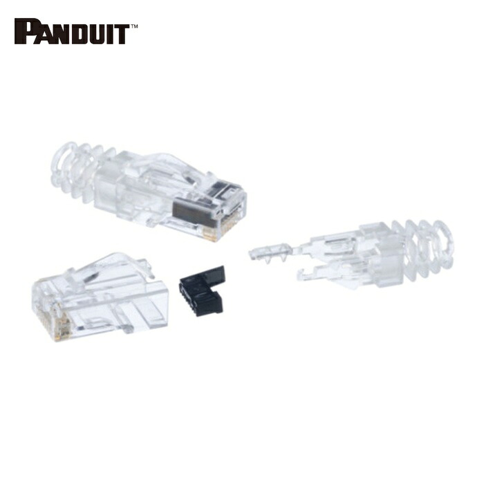 パンドウイット PANDUIT SP688E-C Cat6モジュラープラグ 導体径:23~24AWG 単線・撚線共用 3ピース構造 100 個入 SP688E-C (1袋)｜工具ランドこだわり館