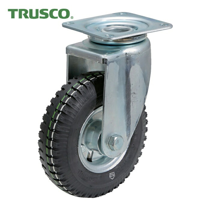 トラスコ TRUSCO プレス製運搬車用オプション エコ運搬車用 空気タイヤ 自在キャスターΦ220 ゴム車 (1個) SD-220ARJ